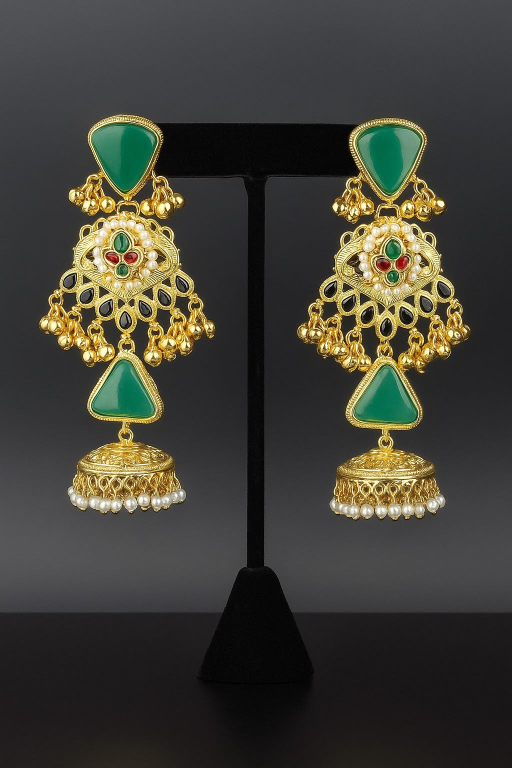 Pachi Kundan Kashmiri earrings