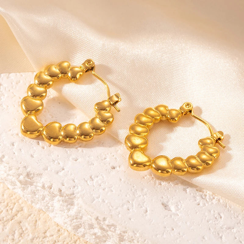 Heart Shaped Hoops