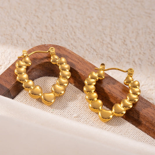 Heart Shaped Hoops