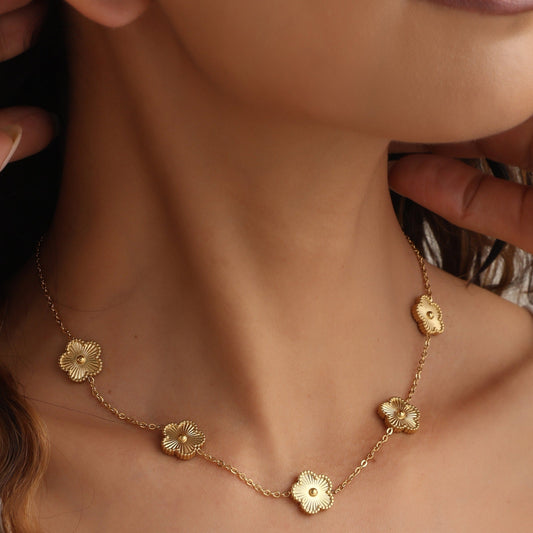 Golden Clover Necklace