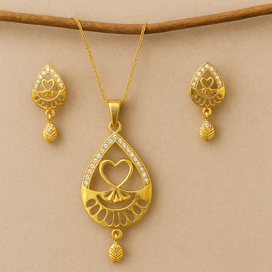 Heart Shaped Pendant Set